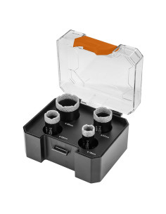 Otwornice Diamentowe (18, 22, 27, 35 Mm), Zestaw 4 El.