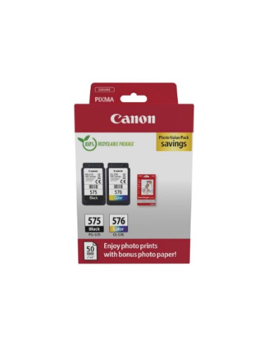 Canon 5438C004 Nabój Z Tuszem 2 Szt. Oryginalny Czarny, Cyjan, Purpurowy, Żółty