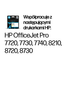 Hp Oryginalny Żółty Wkład Atramentowy 953 2