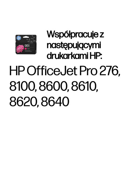 Hp Oryginalny, Purpurowy Wkład Atramentowy 951