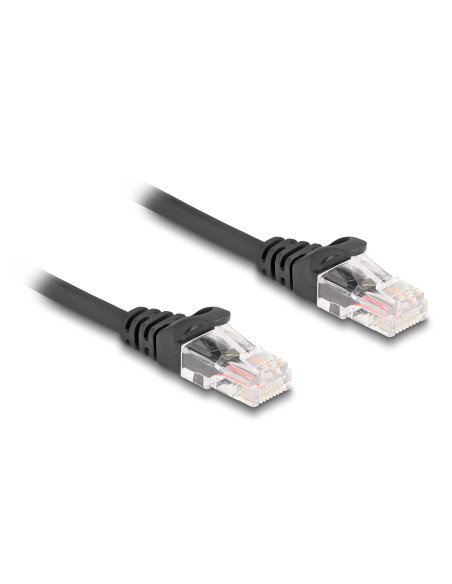 Delock Spiralny Kabel Rj45 Męski Na Męski Cat.5E 3 M Czarny