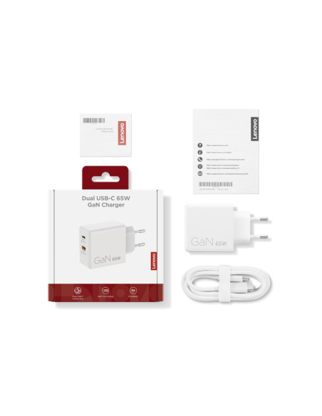 Ładowarka Sieciowa Lenovo G0A6065Weu Gan 2X Usb-C 65W Biała