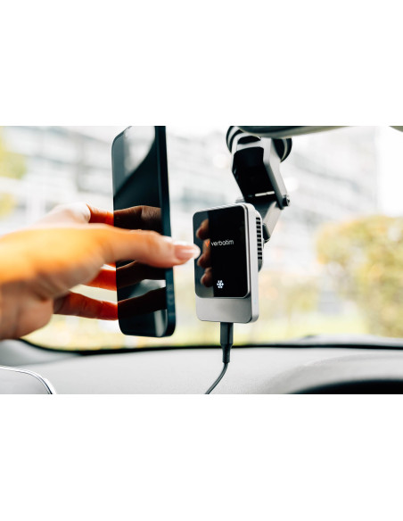 Verbatim Charge 'N' Drive Smartfon Czarny Usb Bezprzewodowe Ładowanie Szybkie Ładowanie Automatyczna