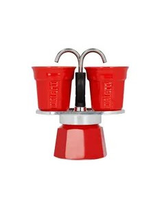 Bialetti Kawiarka Mini Express Czerwona 2Tz + 2 Filiżanki 2