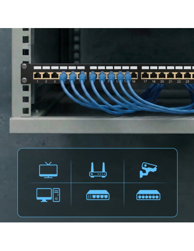 Extralink Patchpanel Cat5E Stp V2 24 Porty