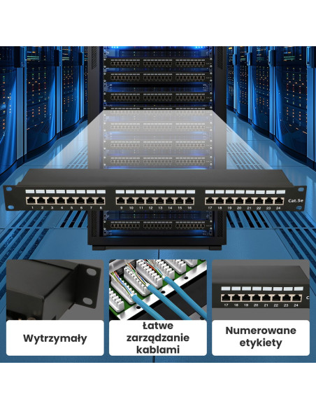 Extralink Patchpanel Cat5E Stp V2 24 Porty