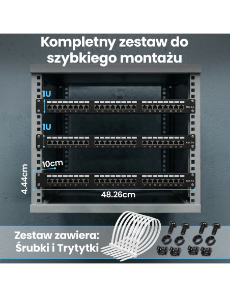 Extralink Patchpanel Cat5E Stp V2 24 Porty