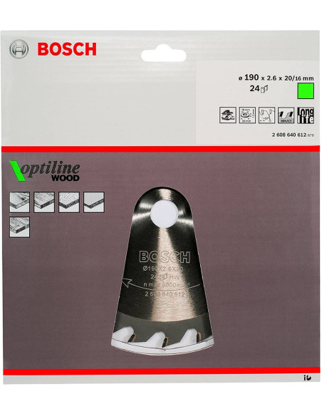 Bosch ?2608640612 Ostrze Do Piły Tarczowej 19 Cm 1 Szt.