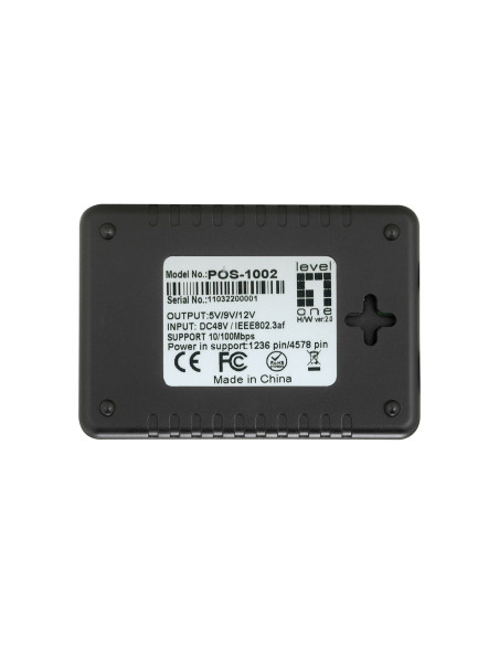 Levelone Pos-1002 Rozgałęziacz Sieciowy Obsługa Poe Czarny