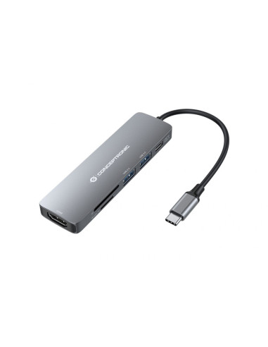 Conceptronic Donn11G Stacja Dokująca Przewodowa Usb 3.2 Gen 1 (3.1 Gen 1) Type-C Szary
