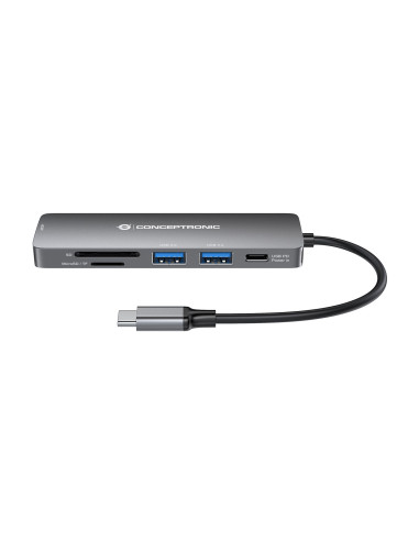 Conceptronic Donn11G Stacja Dokująca Przewodowa Usb 3.2 Gen 1 (3.1 Gen 1) Type-C Szary