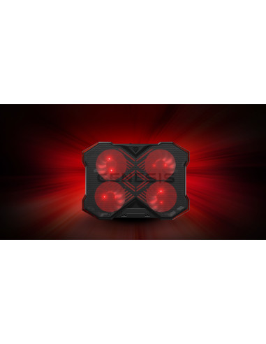 Genesis Oxid 260 Podkładka Chłodząca Do Laptop 43,9 Cm (17.3") 1010 Rpm Czarny, Czerwony
