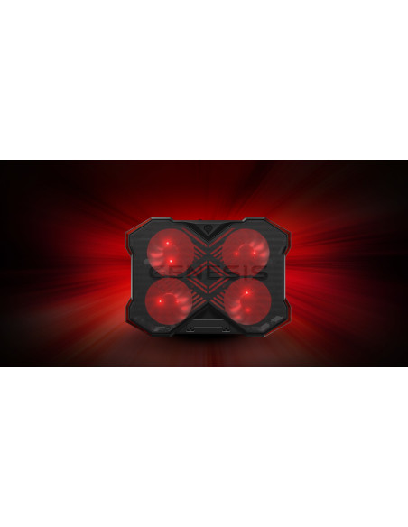 Genesis Oxid 260 Podkładka Chłodząca Do Laptop 43,9 Cm (17.3") 1010 Rpm Czarny, Czerwony