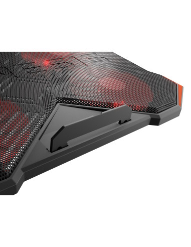 Genesis Oxid 260 Podkładka Chłodząca Do Laptop 43,9 Cm (17.3") 1010 Rpm Czarny, Czerwony