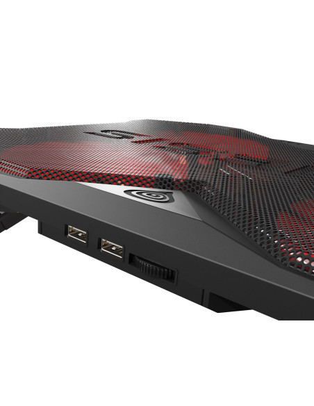 Genesis Oxid 260 Podkładka Chłodząca Do Laptop 43,9 Cm (17.3") 1010 Rpm Czarny, Czerwony
