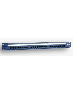 Emiternet Panel 19", 24Xrj45 Utp Kat.5E (1U) Z Półką, Niebieski (Poe)