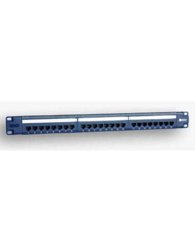 Emiternet Panel 19", 24Xrj45 Utp Kat.5E (1U) Z Półką, Niebieski (Poe)