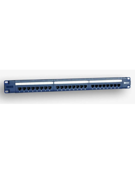 Emiternet Panel 19", 24Xrj45 Utp Kat.5E (1U) Z Półką, Niebieski (Poe)