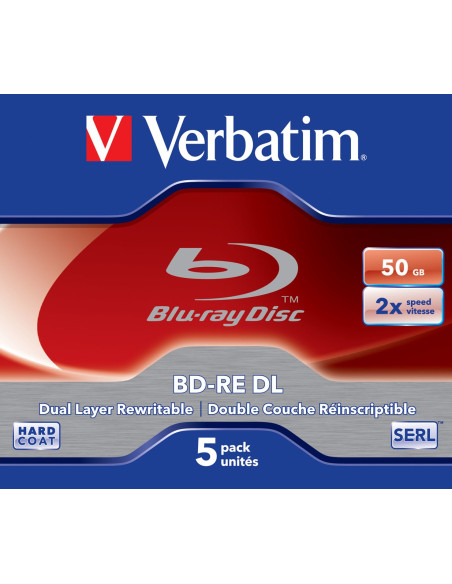 Verbatim Bd-Re Dl 50Gb 2 X 5 Pack Jewel Case 5 Szt.