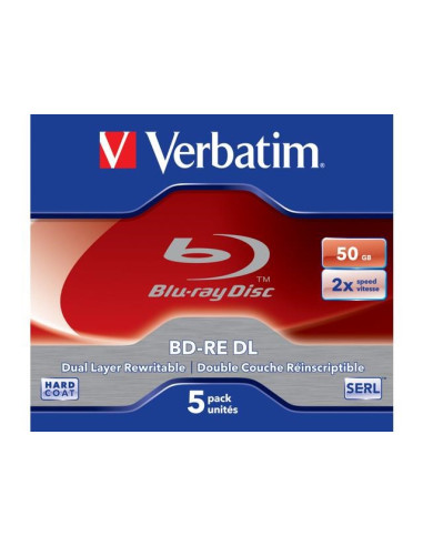 Verbatim Bd-Re Dl 50Gb 2 X 5 Pack Jewel Case 5 Szt.