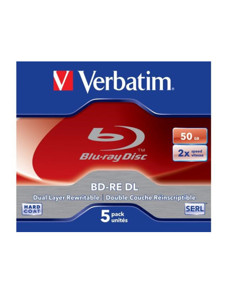 Verbatim Bd-Re Dl 50Gb 2 X 5 Pack Jewel Case 5 Szt.