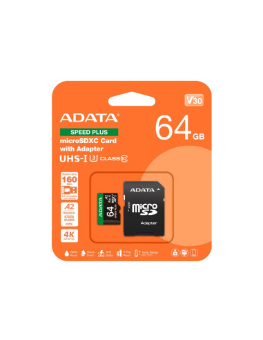 Adata Speed Plus 64 Gb Microsdxc Klasa 10