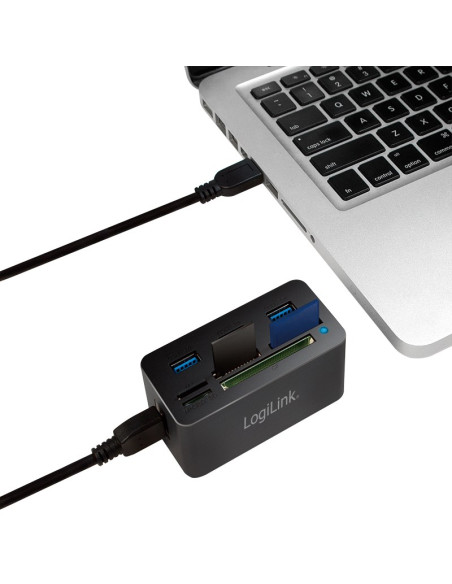 Logilink Cr0042 Stacja Dokująca Przewodowa Usb 3.2 Gen 1 (3.1 Gen 1) Type-A Czarny