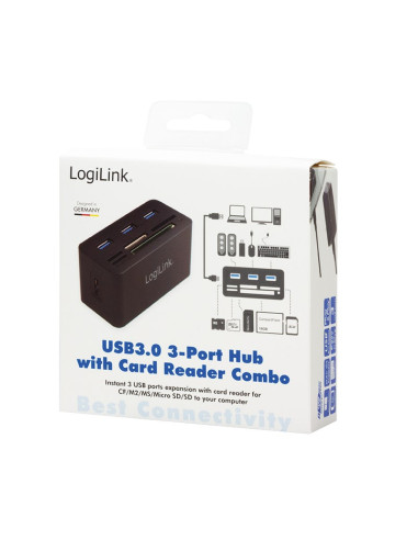 Logilink Cr0042 Stacja Dokująca Przewodowa Usb 3.2 Gen 1 (3.1 Gen 1) Type-A Czarny
