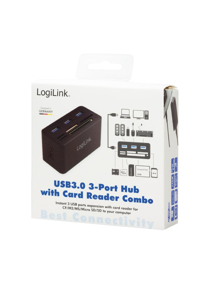 Logilink Cr0042 Stacja Dokująca Przewodowa Usb 3.2 Gen 1 (3.1 Gen 1) Type-A Czarny