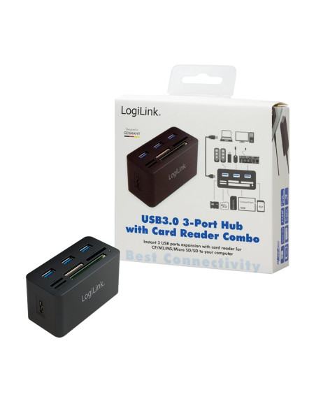 Logilink Cr0042 Stacja Dokująca Przewodowa Usb 3.2 Gen 1 (3.1 Gen 1) Type-A Czarny