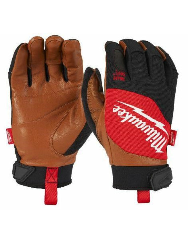 Milwaukee Rękawice Skórzane L/9 Hybrydowe