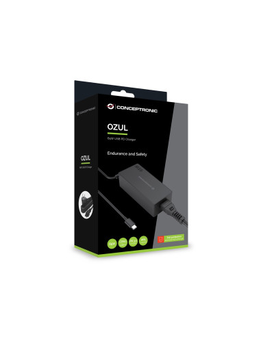 Conceptronic Ozul09Be Adapter Zasilający/ Inwentor Wewnętrzna 65 W Czarny