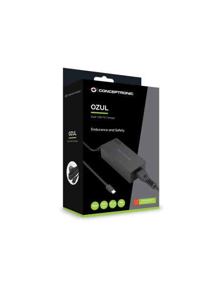Conceptronic Ozul09Be Adapter Zasilający/ Inwentor Wewnętrzna 65 W Czarny