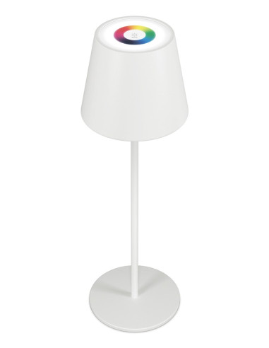 Realpower Led-Rgb Tischlampe Dimmbar Mit Akku,Weiss