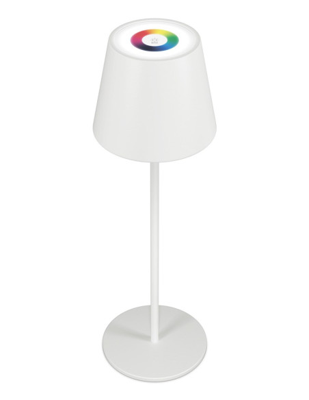Realpower Led-Rgb Tischlampe Dimmbar Mit Akku,Weiss