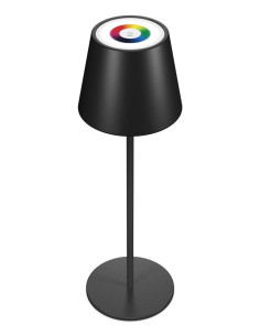 Realpower Led-Rgb Tischlampe Dimmbar Mit Akku,Schwarz