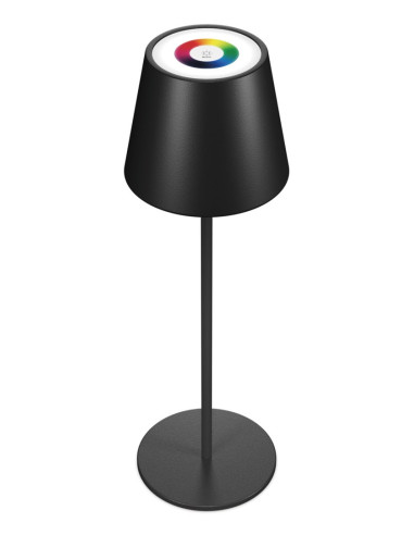Realpower Led-Rgb Tischlampe Dimmbar Mit Akku,Schwarz