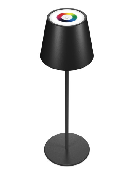 Realpower Led-Rgb Tischlampe Dimmbar Mit Akku,Schwarz