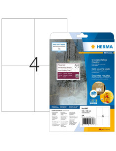Herma Etik. Strapazierf. A4 Weiăź 105X148 Mm Folie 100 St.