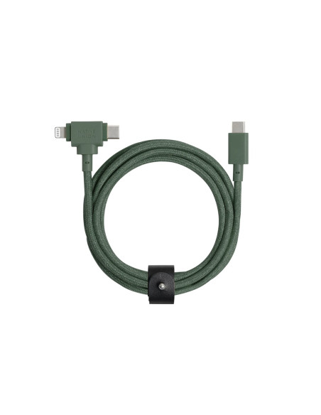Kabel Native Union Duo (Usb-C Do Usb-C/Lightning), Zielony, Usb C, Usb C/Lightning, 1.5 M, Męski, Męski