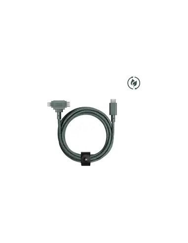 Kabel Native Union Duo (Usb-C Do Usb-C/Lightning), Zielony, Usb C, Usb C/Lightning, 1.5 M, Męski, Męski
