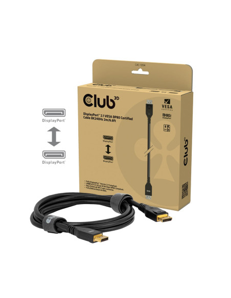 Club3D Cac-1094 Kabel Displayport 2 M Czarny