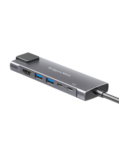 Adapter (Hub) Usb Typu C Na Hdmi/2X Usb3.0/2X Usb Typu C/Rj45