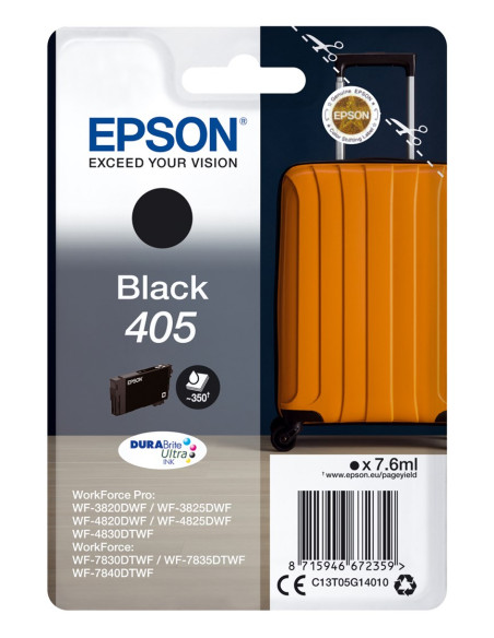 Epson 405 Durabrite Ultra Ink Nabój Z Tuszem 1 Szt. Oryginalny Standardowa Wydajność Czarny