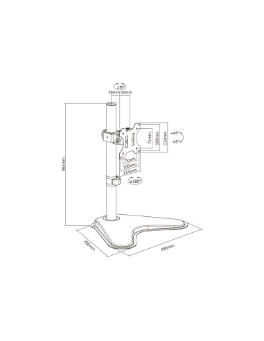 Equip 650122 Uchwyt Do Telewizorów 81,3 Cm (32") Czarny