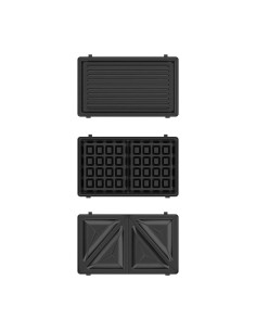 Opiekacz Black+Decker Z 3 Wymiennymi Płytami Bxsa754E 750W 2