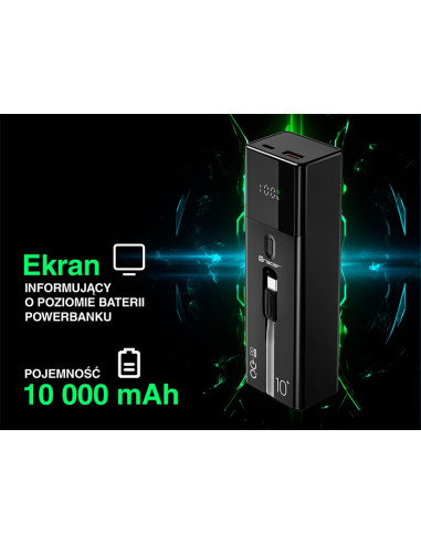 Tracer Quant Litowo-Jonowa (Li-Ion) 10000 Mah Czarny