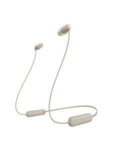 Sony Wi-C100 Zestaw Słuchawkowy Bezprzewodowy Douszny Połączenia/Muzyka Bluetooth Beżowy