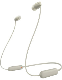 Sony Wi-C100 Zestaw Słuchawkowy Bezprzewodowy Douszny Połączenia/Muzyka Bluetooth Beżowy 2