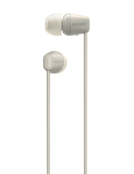Sony Wi-C100 Zestaw Słuchawkowy Bezprzewodowy Douszny Połączenia/Muzyka Bluetooth Beżowy